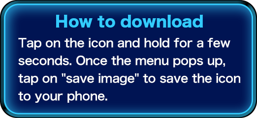 How to download: Tap on the icon and hold for a few seconds. Once the menu pops up, tap on "save image" to save the icon to your phone.